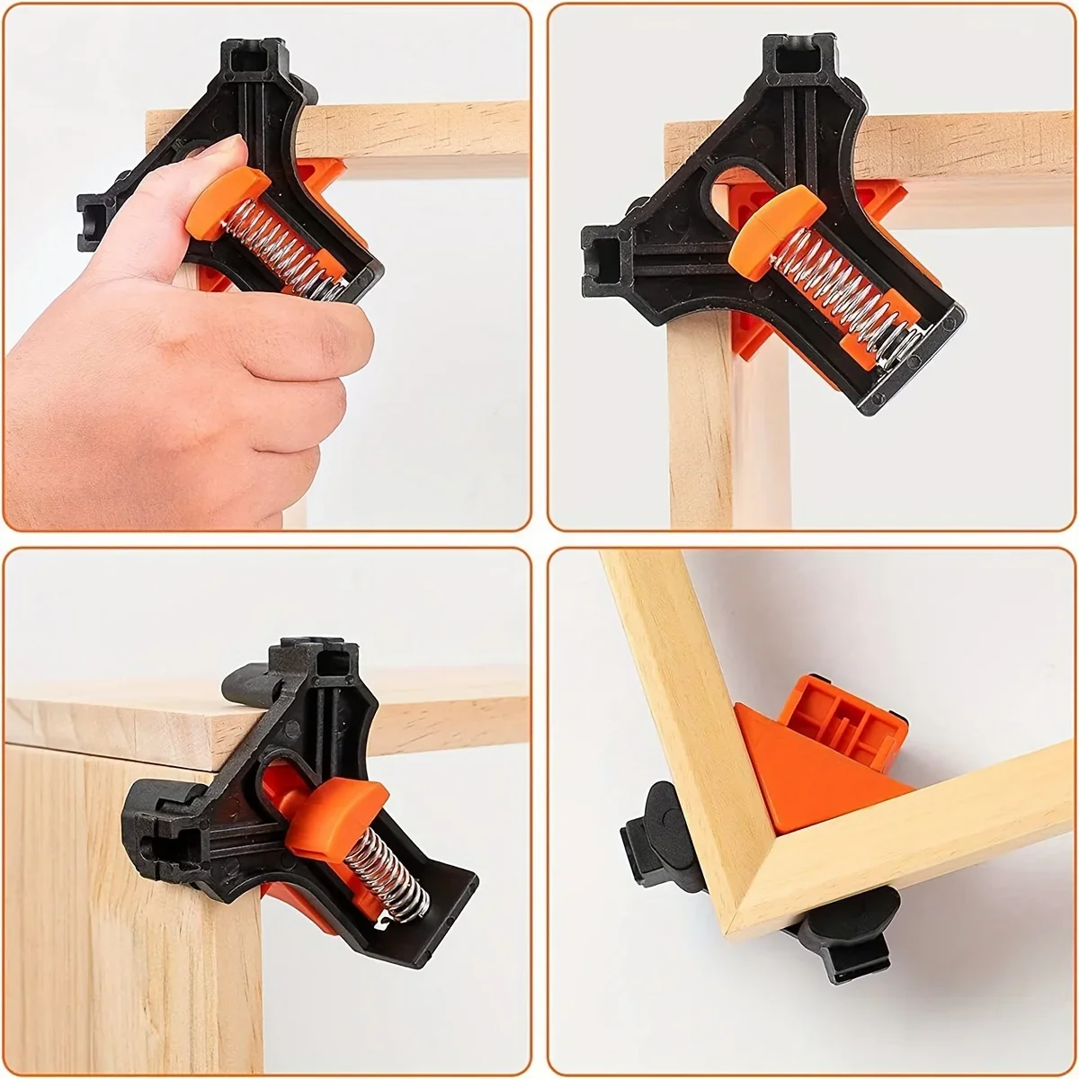 Woodworking Right Angle Clamp - 4PCS Right Angle Fixing Clip Adjustable