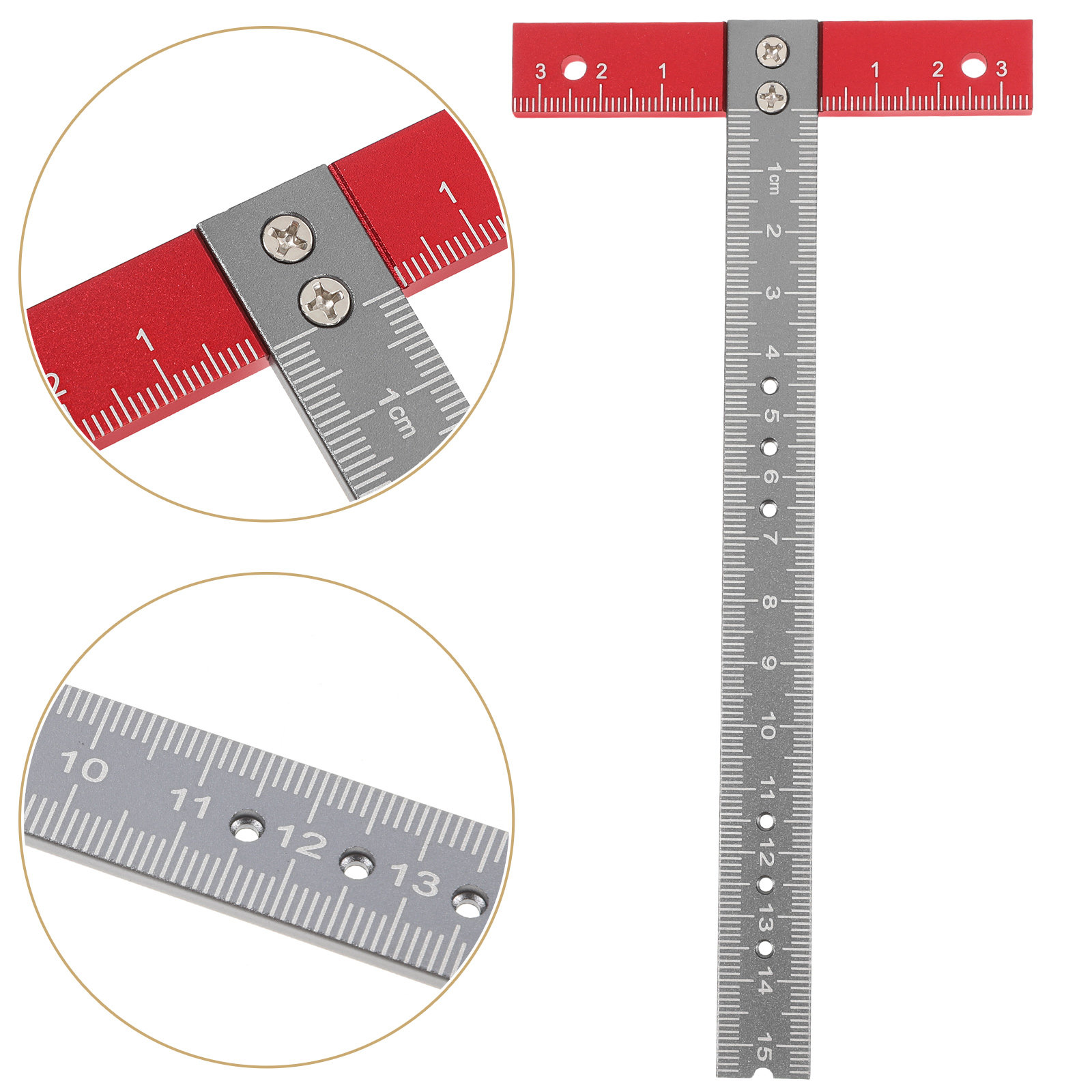 Woodworking Equipment - T Ruler Aluminum Alloy Precise Right