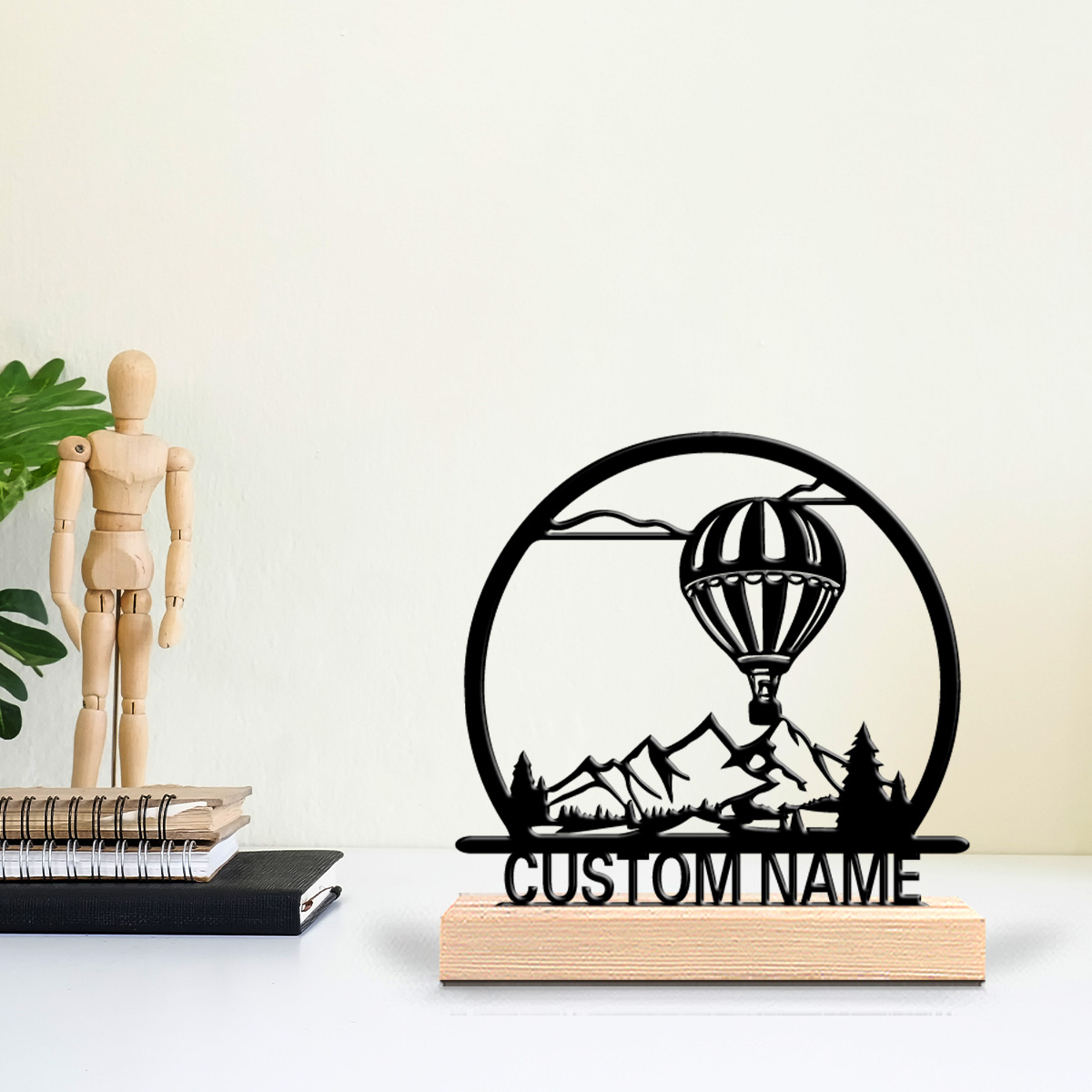 Woodworking Hobbies - 1pc Hot air balloon Customized Name