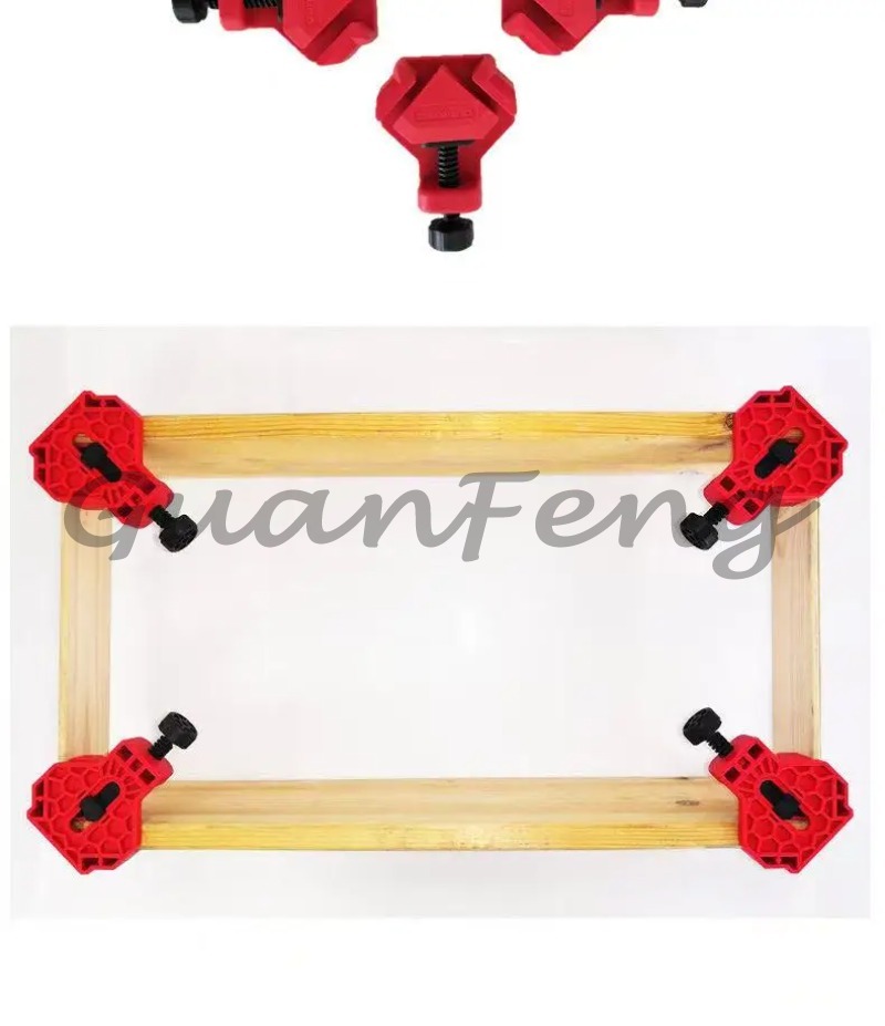 Woodworking Right Angle Clamp - 4‑Pack 90‑Degree Right‑Angle Corner Clamps, Quick‑Adjust