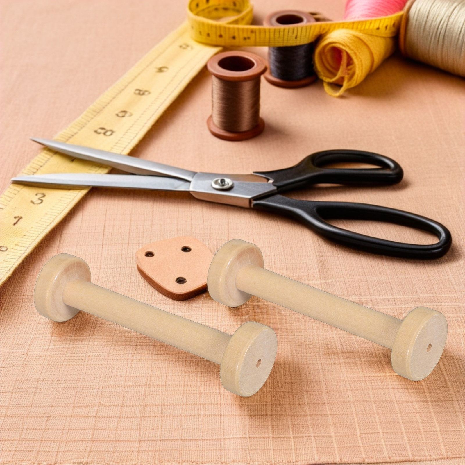 Woodworking Hobbies - 5Pcs Wooden Spools Natural Vintage Bobbins