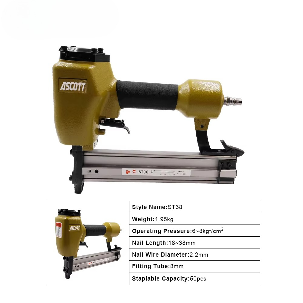 Woodworking Nails - ST38 14GA Heavy Pneumatic Nailer for