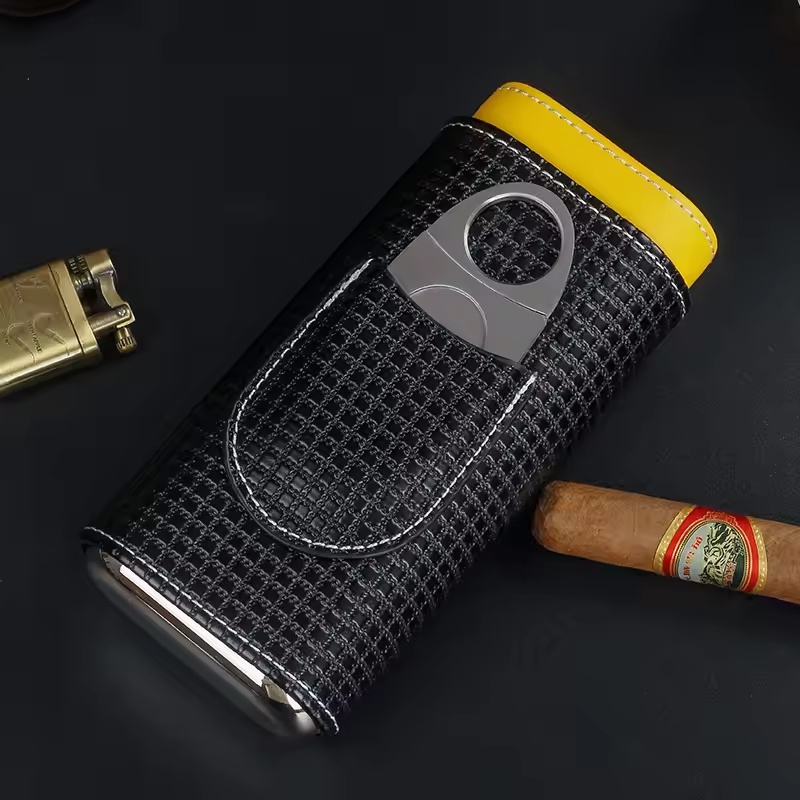Portable Leather Cigar Humidor - Woodworking Veneer Cutter ulasan dan harga