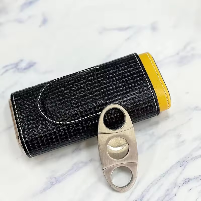 Portable Leather Cigar Humidor - Woodworking Veneer Cutter ulasan dan harga