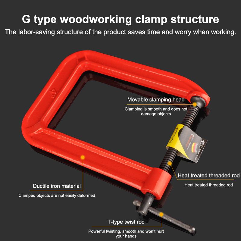 G Clamp Deep Reach C Clamp 1/1 - Woodworking Industries ulasan dan harga
