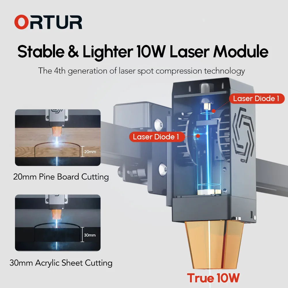 ORTUR OLM3 LE 10w Laser Engrav - Woodworking Laser ulasan dan harga