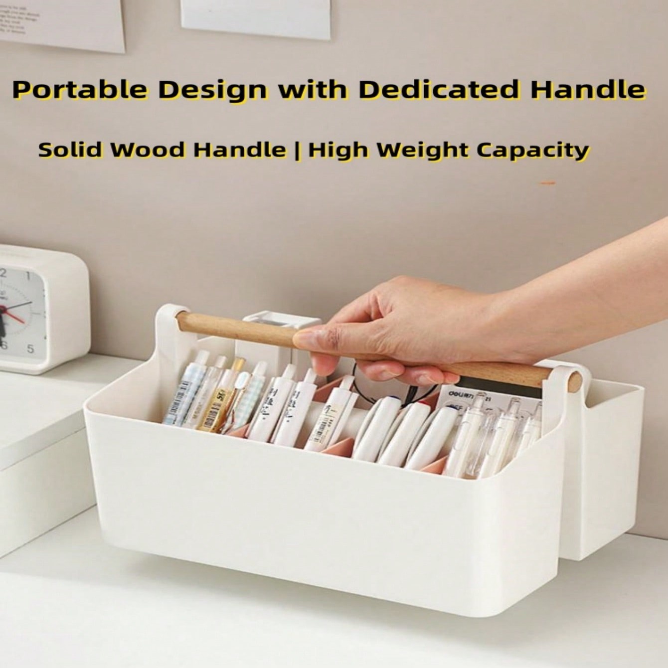 Desktop File Organizer Bin wit - Woodworking Magazine ulasan dan harga