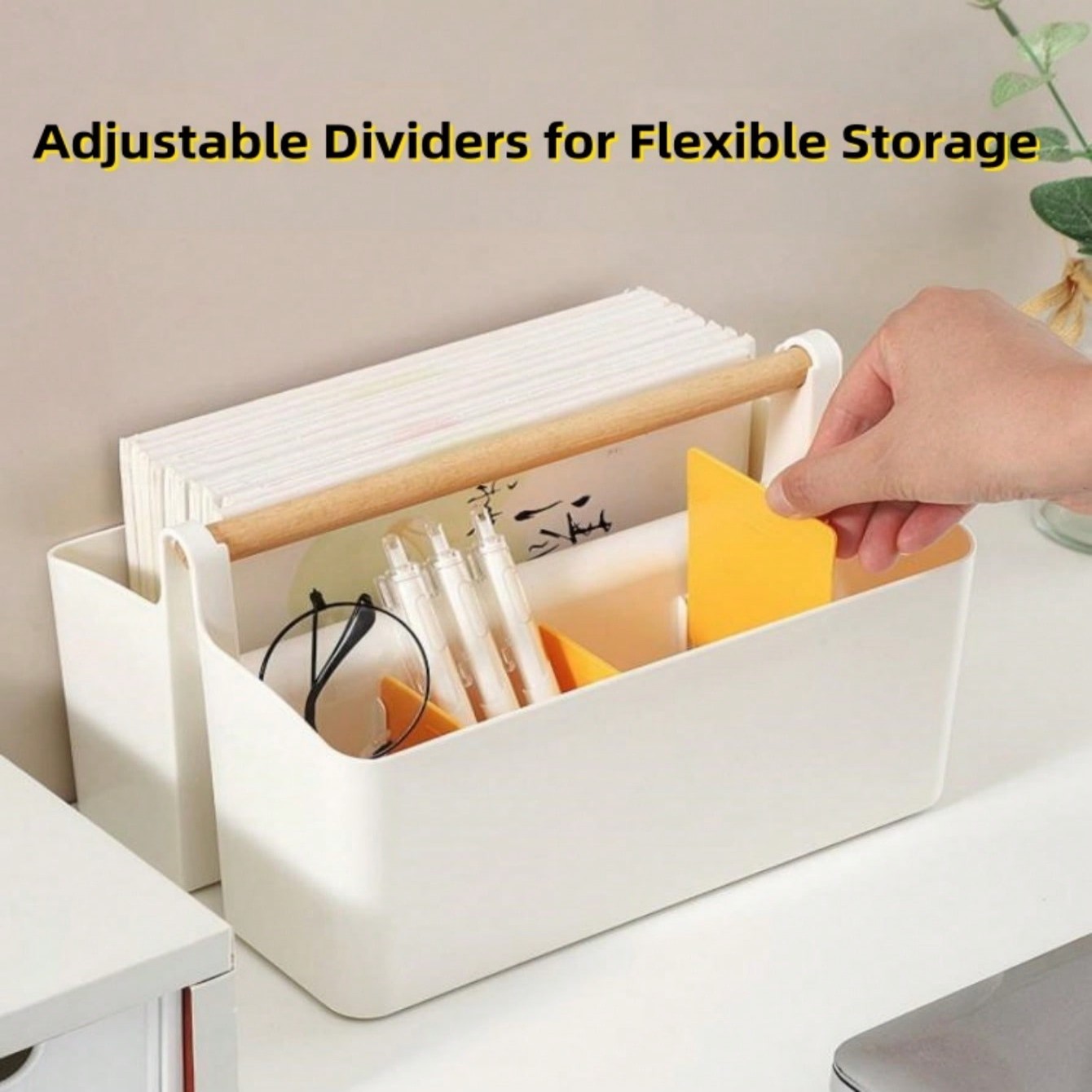 Desktop File Organizer Bin wit - Woodworking Magazine ulasan dan harga