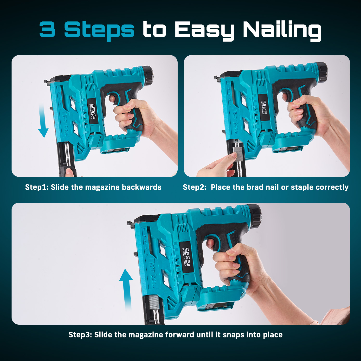 SEESII Electric Nail Gun Cordl - Woodworking Nails ulasan dan harga