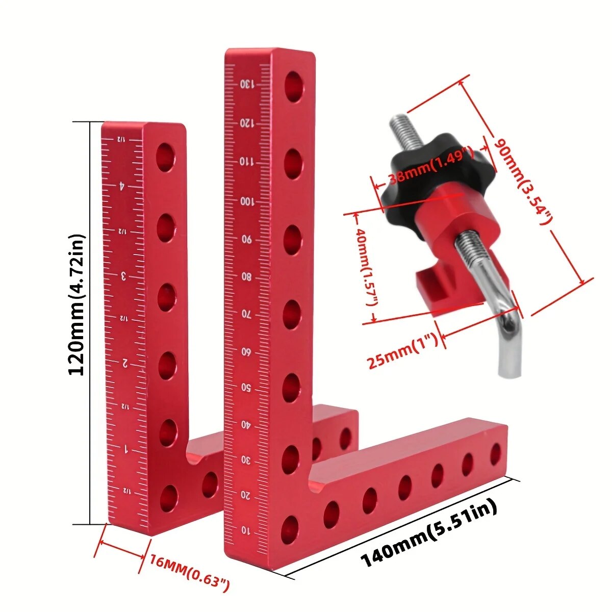 1 Set 90 Degree Positioning Sq - Woodworking Right Angle Clamp ulasan dan harga