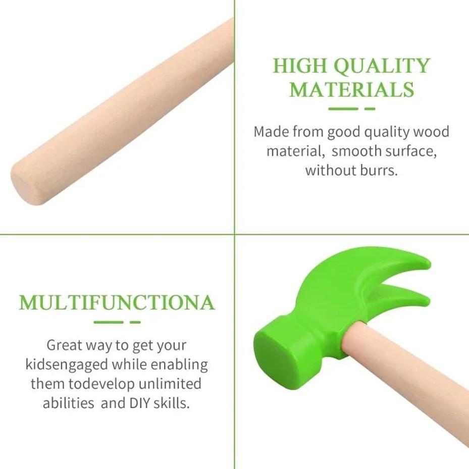 1 Pcs Mini Wooden Hammer Child - Woodworking Simulator ulasan dan harga