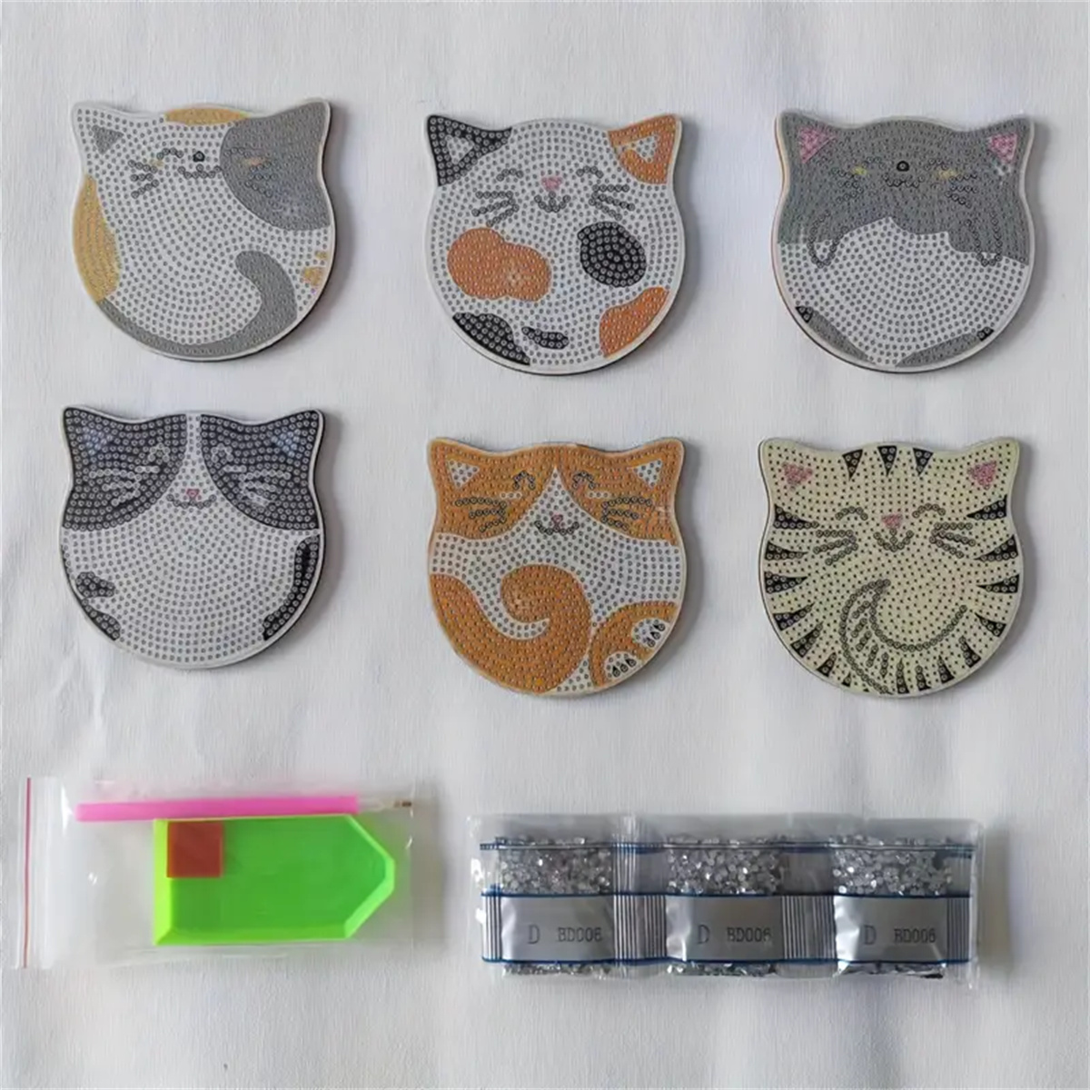 6 Pieces/set DIY Cat Rhineston - Woodworking Hobbies ulasan dan harga