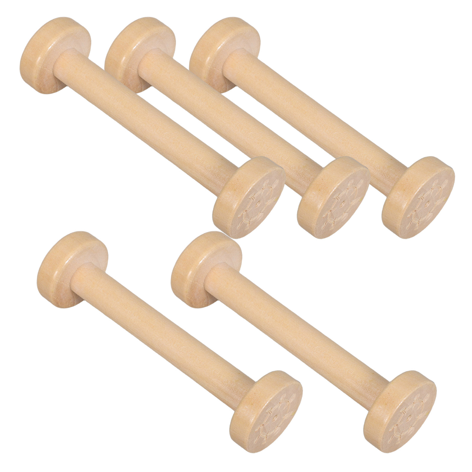 5Pcs Wooden Spools Natural Vin - Woodworking Hobbies ulasan dan harga