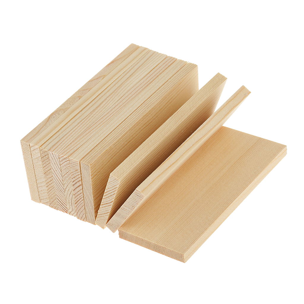 10Pcs Unfinished Wooden Rectan - Woodworking Zone ulasan dan harga