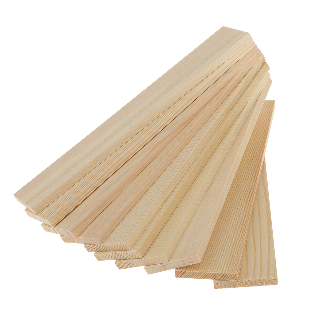 10Pcs Unfinished Wooden Rectan - Woodworking Zone ulasan dan harga