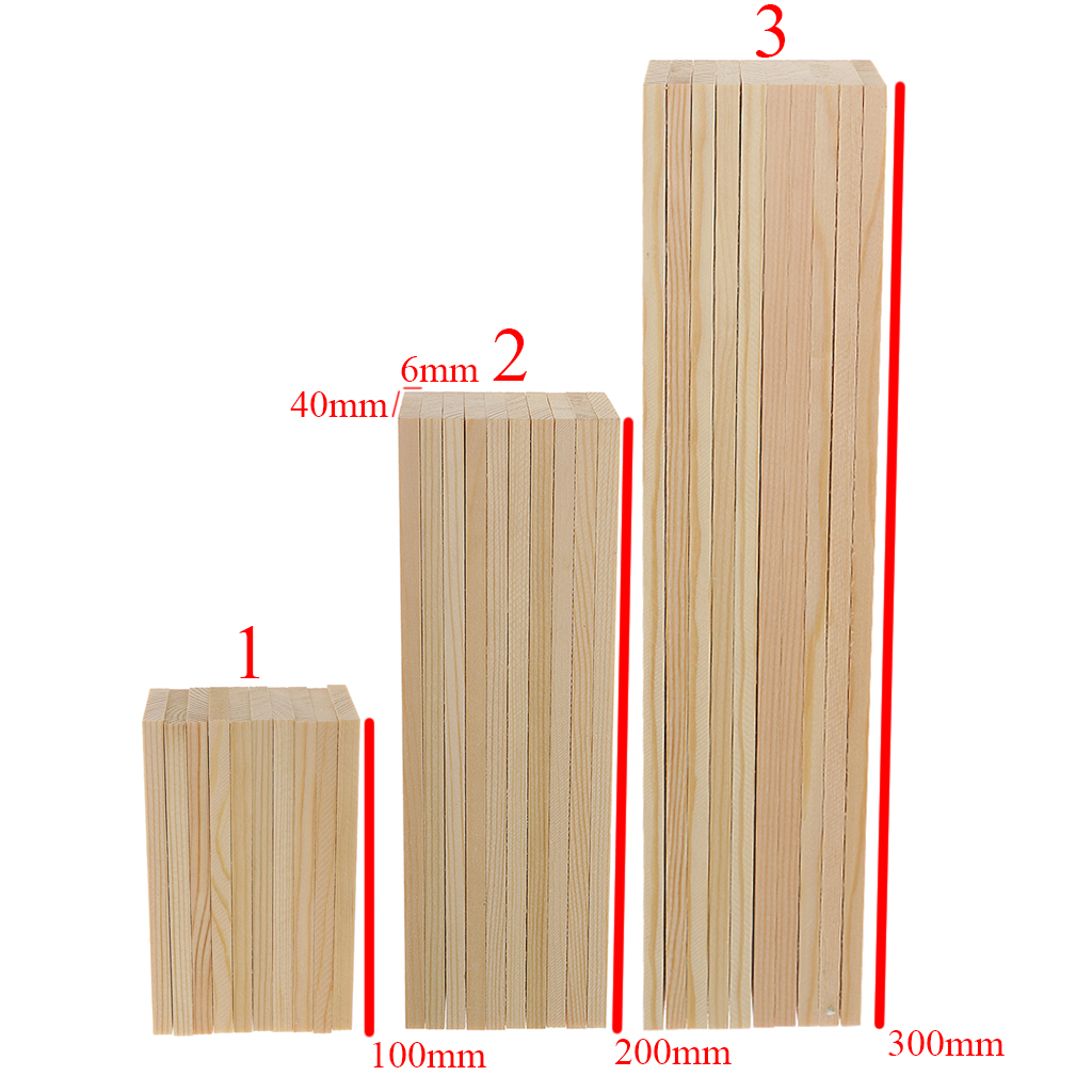 10Pcs Unfinished Wooden Rectan - Woodworking Zone ulasan dan harga