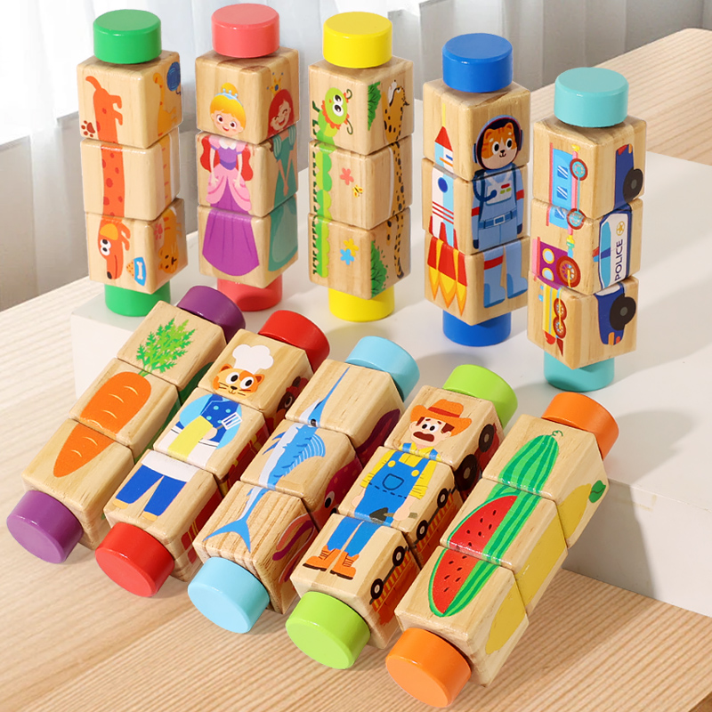 1pcs Baby Wooden Rotating Anim - Woodworking For Kids ulasan dan harga