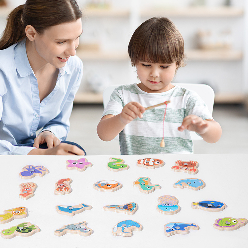 Wooden Magnetic Fishing Toys f - Woodworking For Kids ulasan dan harga