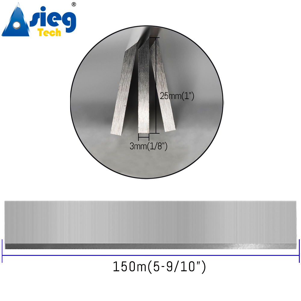 150×25×3mm HSS 3pcs planer bla - Woodworking Jointer ulasan dan harga