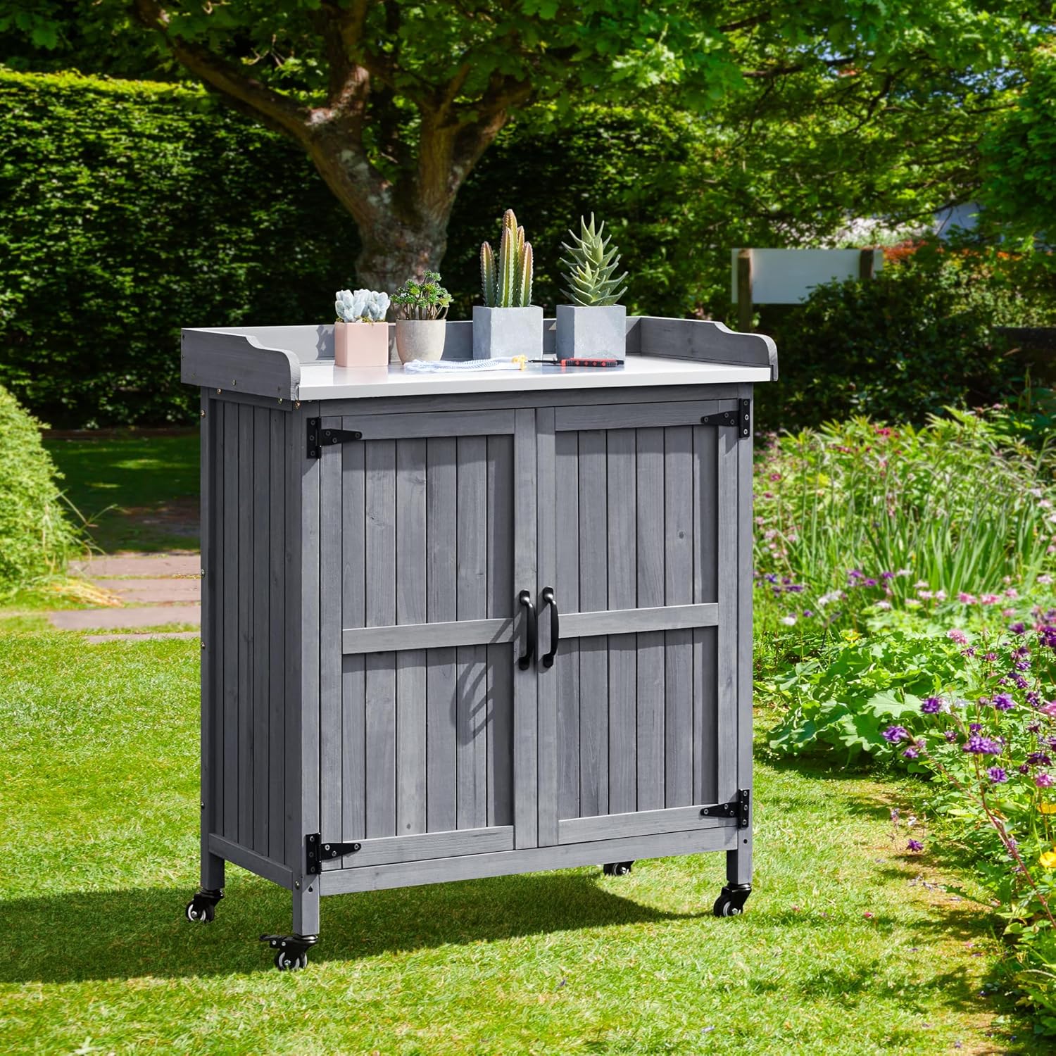 Outdoor Garden Potting Bench T - Woodworking Bench ulasan dan harga