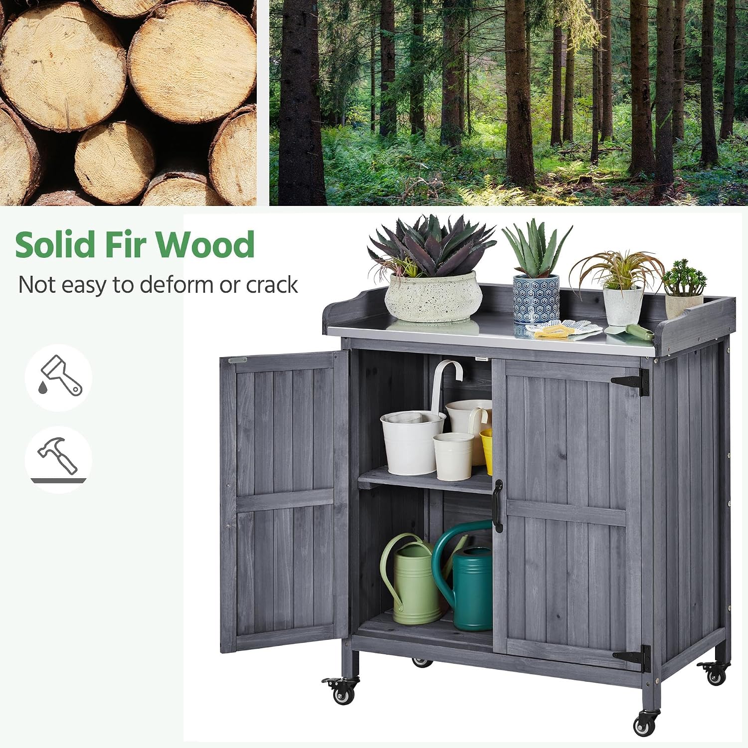 Outdoor Garden Potting Bench T - Woodworking Bench ulasan dan harga