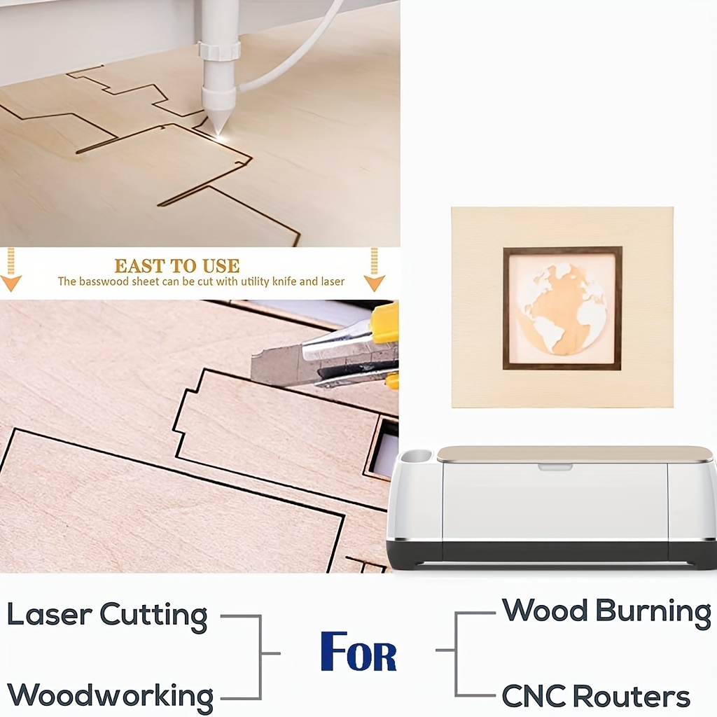 4/8 Pieces of Wood for Crafts  - Woodworking Zone ulasan dan harga